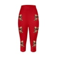 thumbnail image 3 of MKLEKYY Leggings deportivos para mujer, leggings deportivos casuales de moda con estampado de rugby para mujer, pantalones de yoga, leggings capri 2132, 3 of 3