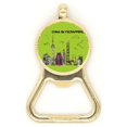 thumbnail image 1 of China Famous Building Skyscraper Beer Bottle Cap Opener Stainless Steel Key Chain, 1 of 3