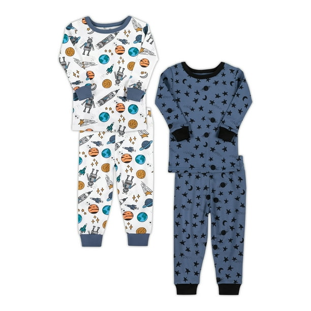Little Star Organic Baby & Toddler Boy 4 Pc Long Sleeve & Long Pant