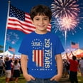 thumbnail image 2 of JIAYUE Boys Independence Day T-Shirt 250 Years Patriotic Round Neck American Flag Graphic Print Short Sleeve Fourth Of July Classic Comfortable Top For Youth Summer Outdoor Activity, 2 of 4