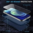 thumbnail image 6 of Heavy Duty Phone Case Designed for Apple iPhone 14 Plus Case with 1Pc Tempered Glass Screen Protector, Shockproof Dropproof Anti-Scratch Phone Case Cover for Apple iPhone 14 Plus,Blue, 6 of 7