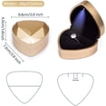 thumbnail image 2 of Caja de Terciopelo CHAO para Anillos con Luz LED Corazón Rosa, 2 of 5