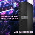 thumbnail image 5 of Gaming PC - Dell OptiPlex 7050 SFF Computer Intel Core i5 6th Gen 16GB RAM DDR4 NEW 256GB SSD Win 10 Pro WIFI Radeon RX 550 4G GDDR5 Keyboard & Mouse HDMI A Grade, 5 of 5