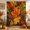 Orange, Green, Brown, variant on Thanksgiving Shower Curtain, Waterproof Shower Curtains for Bathroom, Fall Orange Green Yellow Maple Leaves Berry Washable Fabric Bathtub Curtain Set Bath Decor with 12 Hooks Long 72"x84"