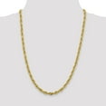 thumbnail image 2 of 14K Yellow Gold 14ky 5.4mm Semi-Solid Rope Chain 18 Inch, 2 of 6