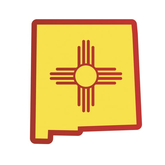Auto Drive New Mexico State Vinyl Auto Decal, Multicolor, 4.375” x 5”