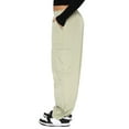 thumbnail image 3 of Franhais Women Cargo Long Pants New Fashion 2023 Drawstring High Waist with Pockets Trousers, 3 of 9