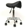 thumbnail image 1 of Gen'C Béauty Hydraulic Rolling Stool Saddle Stool with Footrest Black, 1 of 6