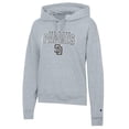thumbnail image 2 of Women's Champion Heather Gray San Diego Padres Distressed Powerblend Hoodie, 2 of 3