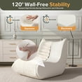 thumbnail image 3 of Walsunny Bean Bag Chair Memory Foam Bean Bag Sofa, Caterpillar Sofa, Lazy Sofa Chair Floor Sofa Couch Single Lounge Chair for Living Room, Bedroom, Office, Dorm, White, 3 of 8