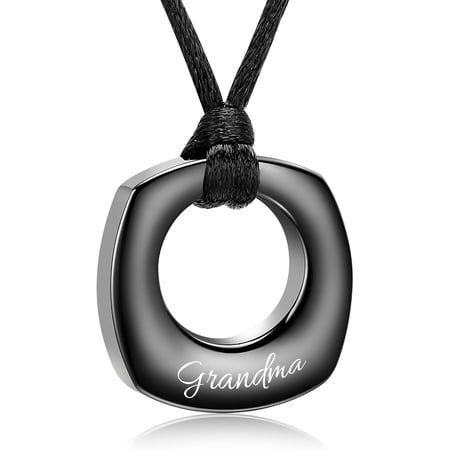Circle of Life Cremation Urn Necklace for Ashes Brother / Dad / Mom / Sister Stainless Steel Eternal Keepsake Jewelry Loved Ones Ashes Holder Customized Keepsake Gifts for Men Women