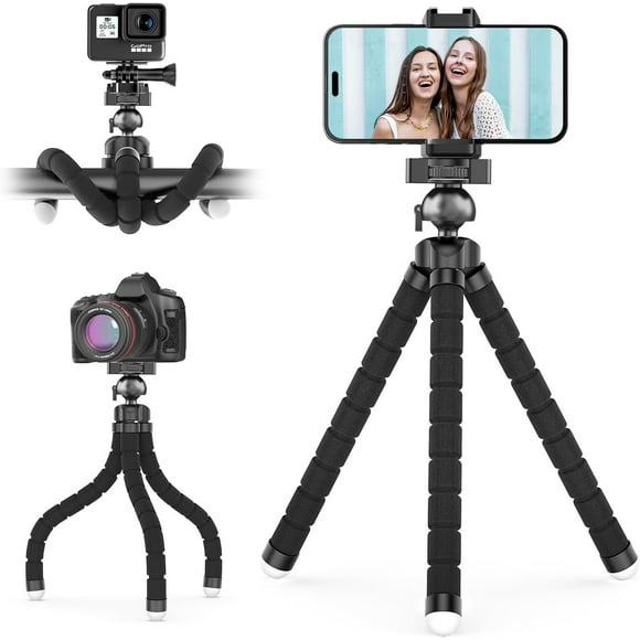 TEMOGU-Phone Tripod, Premium Flexible Phone Tripod with Remote and Phone Mount, Mini Tripod Stand for Camera, GoPro
