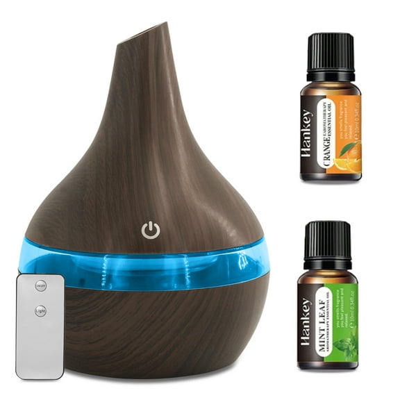 BRJSQ 300ml Aromatherapy Diffuser For Essential Oils Humidifier Silent Operation and 7 Ambient LED Light Settings
