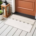 thumbnail image 5 of Khaki Linear Entryway Rug 2'x3' Minimalist Boho Cream Beige Stripes Farmhouse Small Area Rug Non-Slip Front Door Mat Washable Floor Carpet for Indoor Entrance Kitchen Bathroom, 5 of 9