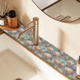 thumbnail image 2 of Yayeee Faucet Mat for Kitchen Sink 30" Diatomite Long Splash Guard Pad, Colorful Water Lilies Pattern, 2 Pack, 2 of 7