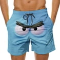 thumbnail image 1 of Pantalones Cortos de Cintura Elástica Casual Divertido Impreso Pantalones de Baño Ligeros Cordón Playa Verano, 1 of 5