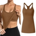 thumbnail image 1 of Ribbed Workout Tank Tops For Women With Built In Bra Tight Racerback Neck Athletic Top And 4x Tops Adjustable Strap Tops for Women Baggy Casual Shirts Women Crop Workout Tee Baggy Tops for Women A, 1 of 6