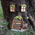 thumbnail image 5 of (hojas) Puerta de jardín de hadas Puerta en miniatura para árboles Accesorios para el hogar Decoración de árboles Puertas de hadas, 5 of 5