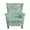 Green Damask, variant on Qpednta Pink Rose Wingback Chair Covers, 2 PCS Wingback Chair Slipcover for Leather Chair, Elastic Stain Resistant Armchair Cover for Guest Room