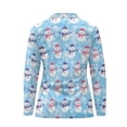 thumbnail image 5 of Yuyamidu Cute Snowman Long Sleeve Golf Shirt for Women Blue Tennis Tops Christmas Sports Shirt with Collar Athletic T-Shirt Shirts Size L, 5 of 8