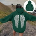 thumbnail image 6 of Womens Oversized Hoodies Fashion Y2K Angel Wing Long Sleeve with Pocket Winter Y2k Clothes, 6 of 6