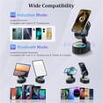 thumbnail image 6 of Rulwuck Wireless Induction Audio Bluetooth Speaker 5in1 Phone Holder Emergency Rechargeable (3000mAh) with Colorful Ambient Light 300° Foldable for Tablet iPhone Android, Gifts for Men Women,black, 6 of 6