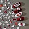 thumbnail image 2 of Pegatina de copos de nieve blancos de Navidad para uñas, calcomanías de uñas de dibujos animados en relieve 5D, muñeco de nieve, alce, campana, deslizadores, manicura DIY, 8x10cm, 2 of 4