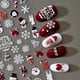 thumbnail image 2 of Pegatina de copos de nieve blancos de Navidad para uñas, calcomanías de uñas de dibujos animados en relieve 5D, muñeco de nieve, alce, campana, deslizadores, manicura DIY, 8x10cm, 2 of 4