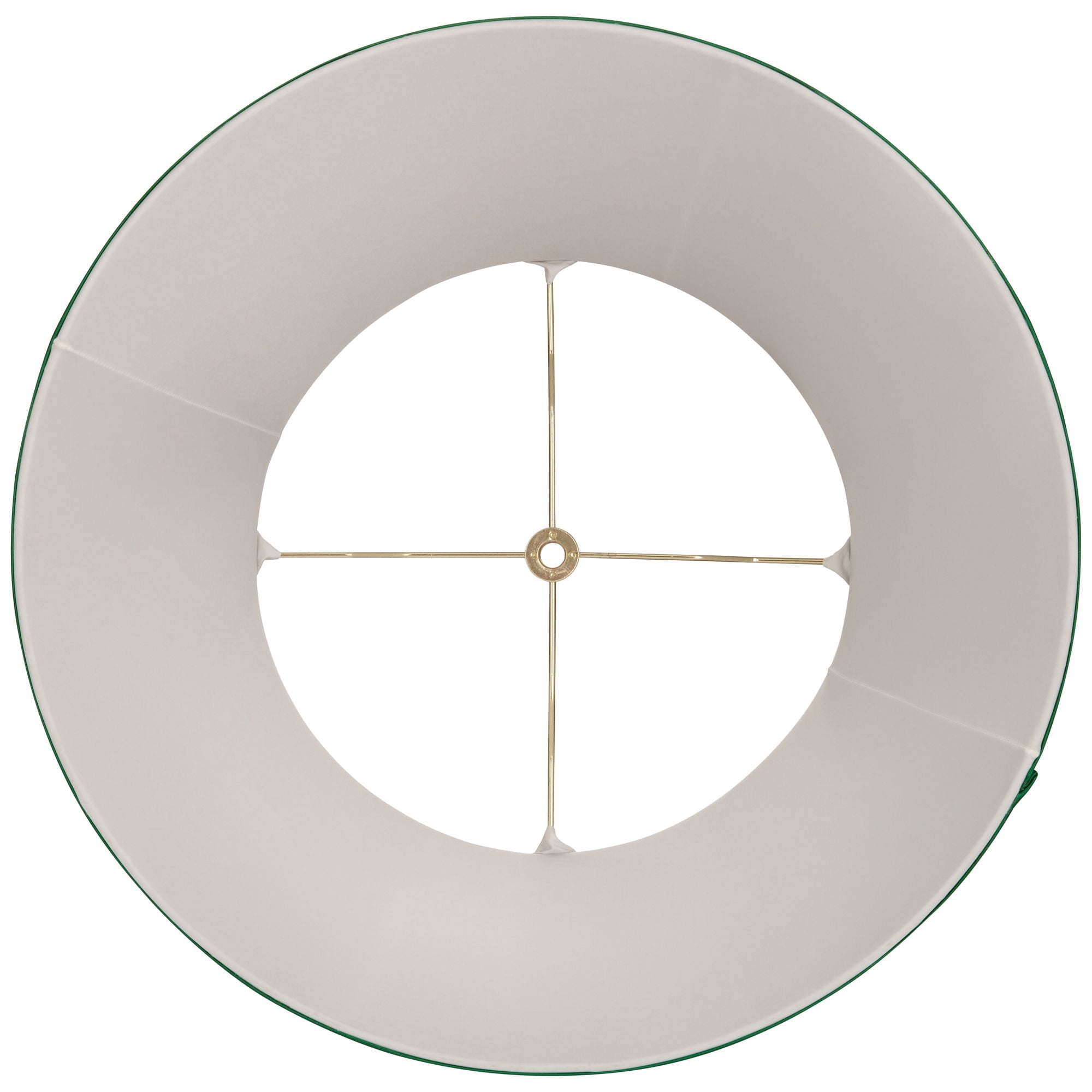 Springcrest 11" Top x 17" Bottom x 11" High x 11" Slant Lamp Shade Replacement Large Dark Green Drum Empire Spider Harp Finial