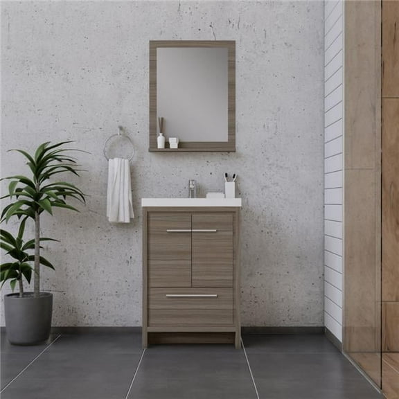 24 in. Sortino Modern Bathroom Vanity, Gray