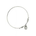thumbnail image 2 of 8 1/2 inch Round Double Loop Bangle Bracelet w/ Baptism in Sterling Silver, 2 of 3