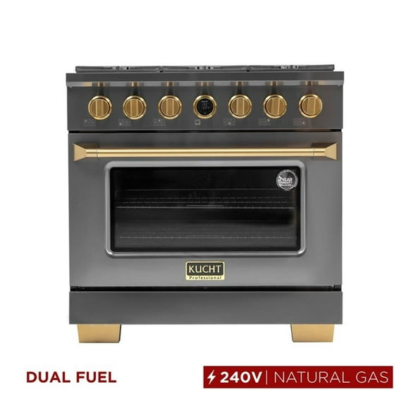 Pemberly Row 36" 5.2cu. ft. Steel Dual Fuel Range for Natural Gas