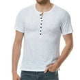thumbnail image 1 of Birdeem T-Shirt Blouse pour Homme Décontracté Uni Mode à Enfiler Col Rond Manches Courtes, 1 of 9