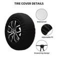 thumbnail image 2 of Sikiie Skull record lips PVC Leather Spare Tire Wheel Cover Spare Tire Cover, for Car Truck SUV Camper Trailer Universal Fit(14-17in)-14 inch, 2 of 6