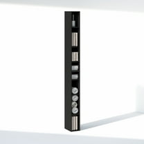 Furinno FULDA 8-Tier Closet Organizer Adjustable Open Shelf 6-Inch Blackwood