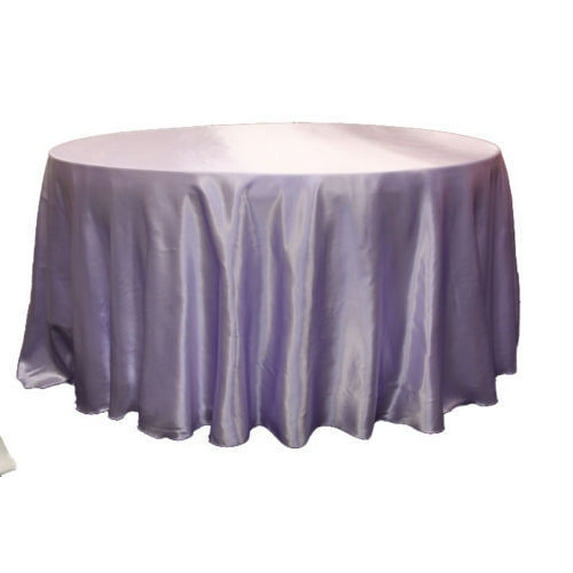 25 Pack 132" Inch round Satin Tablecloth 21 COLORS Table Cover Wedding Banquet", Lavender