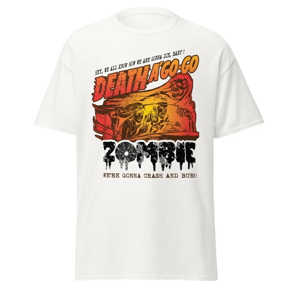 Rob Zombie - Death a Go Go Jumbo Print Unisex T-Shirt - White - Small