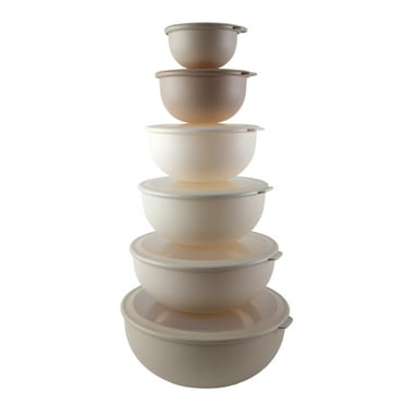 Cook with Color 12-Piece Mixing Bowls Set, Taupe – Nesting, Durable & Space-Saving