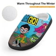 thumbnail image 4 of Teen Titans Go Slippers for Kids, Cute Soft Plush Anti-slip Fluffy Fuzzy House Slippers Warm Soft Plush Non-Slip Indoor Outdoor Slip-on Shoes for Boys Girls, 4 of 7