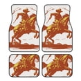 thumbnail image 1 of Balery Vintage Cowboy On A Bronco Horse Juego de 4 Alfombrillas para Auto, Revestimientos de Caucho Resistente, Diseño Antideslizante, 1 of 7
