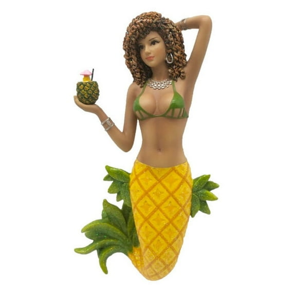 Pina Mermaid Pineapple Yellow Christmas Holiday Ornament December Diamonds