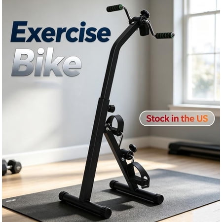 Fompes Adjustable Elderly Exercise Bike,Home Pedal Exercise Bike for Total Body,Hand Arm Leg Knee Peddler,Upper Lower Limb Rehabilitation Machine,Fitness Equipment for Seniors (Black)