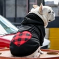 thumbnail image 5 of Visland Dog Hoodie Black - Love Heart Dog Sweatshirt, Soft and Warm Dog Cold Weather Clothes for Small Medium Large Dogs, 5 of 8