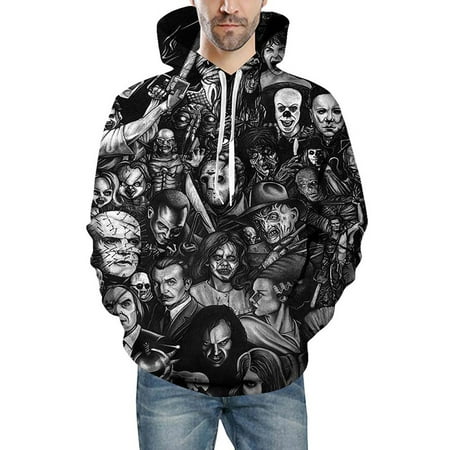 Rhinestone Skull Sweatshirt - Fancyleo 3D Skull Sweater Youth Plus Size Hooded Baseball Hoodie