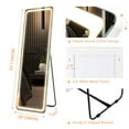 "LVSOMT 63""x20"" LED Full Length Mirror, Wall Mountable/Free Standing