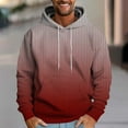 thumbnail image 3 of ZCFZJW Mens Fashion Hooded Sweatshirts Trendy Long Sleeve Drawstring Hoodies Casual Striped Tie Dye Print Hoodie Outwear Coat Tops with Pockets Wine M, 3 of 6