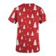 thumbnail image 3 of Fiudx Ofertas Del Día Tops de Mujer Tops de Manga Corta con Cuello En V Estampado de Uniforme de Trabajo con Blusa de Bolsillo, 3 of 4