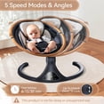 thumbnail image 2 of Columpio eléctrico Baby Swing Larex para bebés con mando a distancia, color gris, 2 of 7