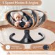 thumbnail image 2 of Columpio eléctrico Baby Swing Larex para bebés con mando a distancia, color gris, 2 of 7