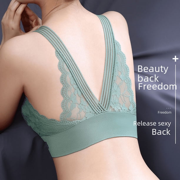 Hermoso chaleco de encaje para la espalda con almohadilla para el pecho que muestra el pecho grande, tamaño pequeño, extra grande, anti-correr, base ligera, chaleco envolvente para el pecho